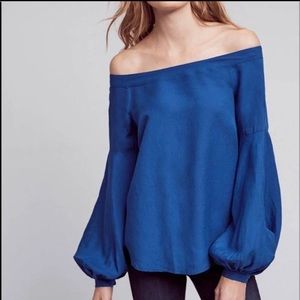 Anthropologie Floreat Mazza Off-Shoulder Blouse 0